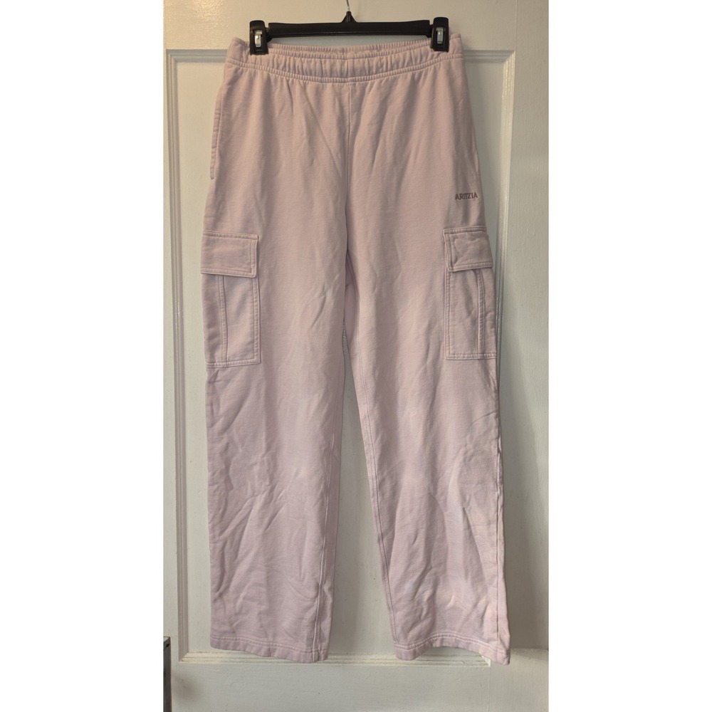 Aritzia Mega Fit Sweatshirt Fleece Airy Terry Cargo Pants Size Small in Lilac